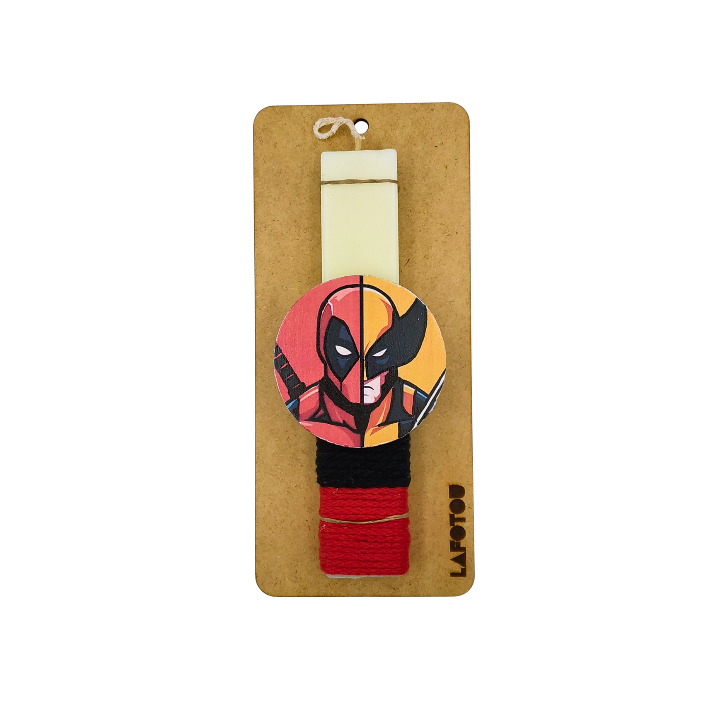 Λαμπάδα χειροποίητη "Deadpool v Wolverine"