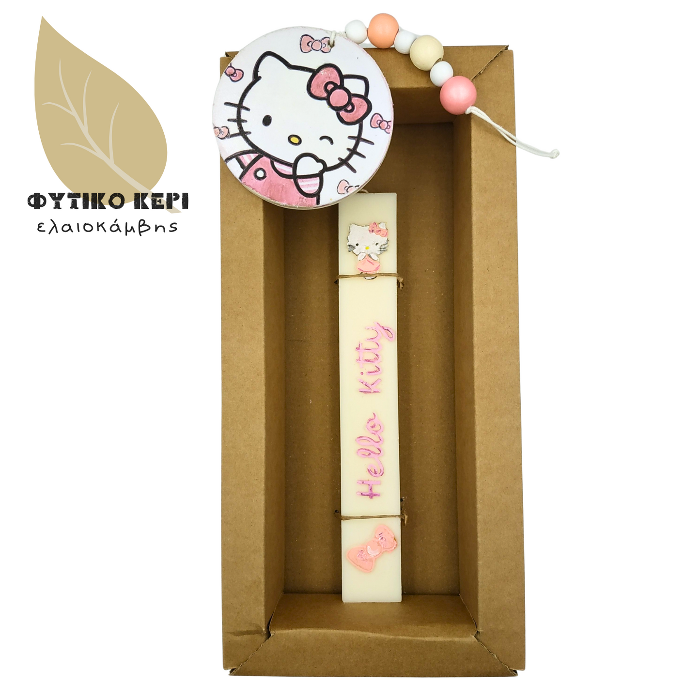Λαμπάδα χειροποίητη "Hello Kitty"