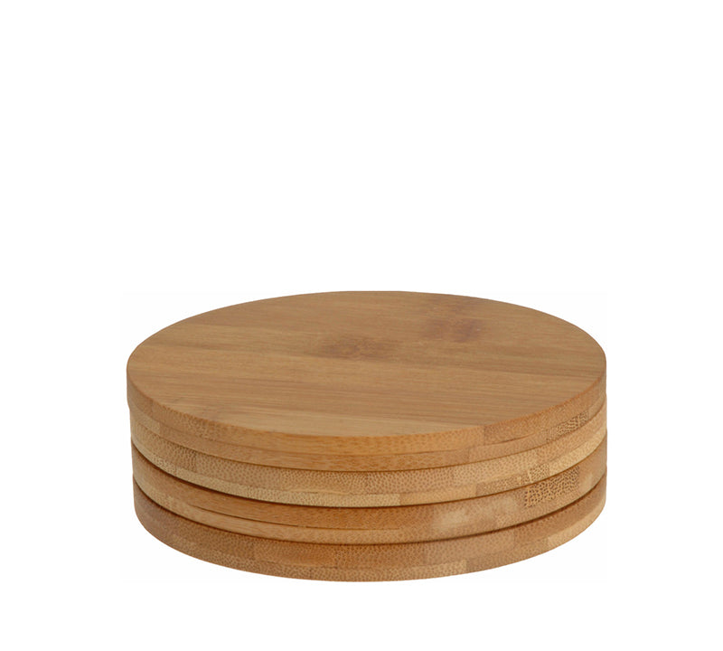 Σουβέρ στρογγυλά bamboo σετ4