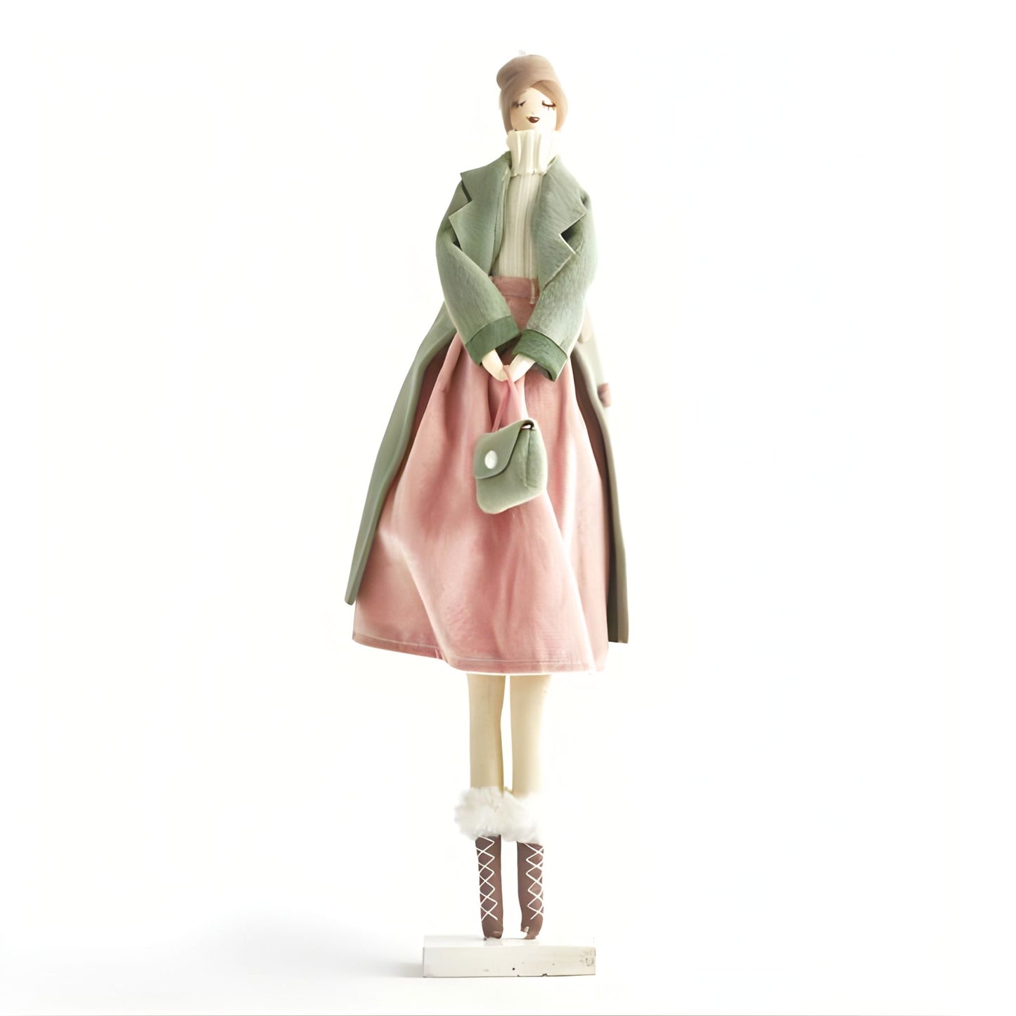 Φιγούρα κυρία με ροζ φόρεμα