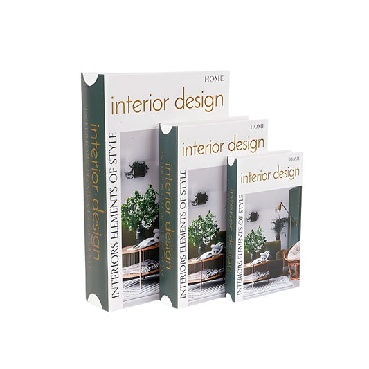 Κουτιά βιβλία "Interior Design" σετ3
