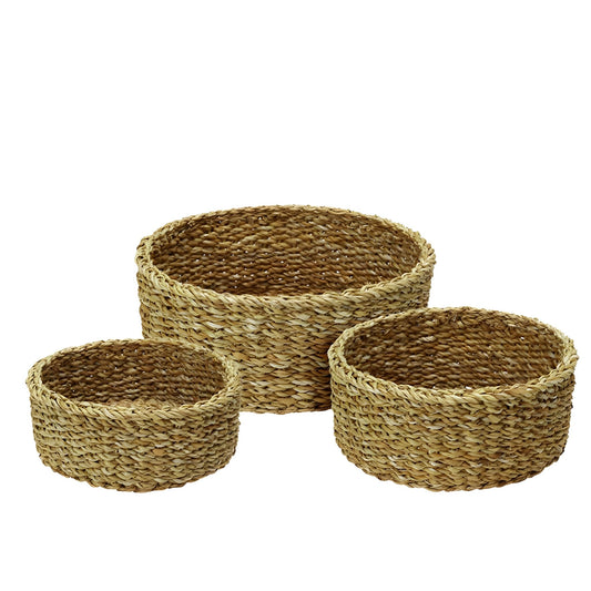 Καλάθι στρογγυλό από λυγαριά