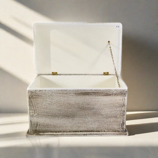 Κουτί αποθήκευσης ξύλινο χειροποίητο καφέ