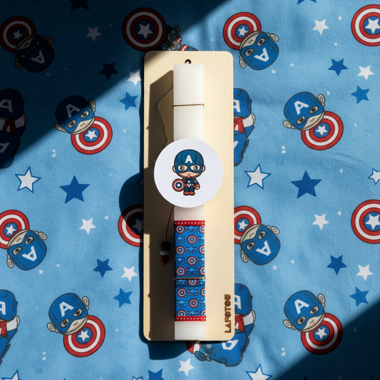 Λαμπάδα χειροποίητη "Captain America"