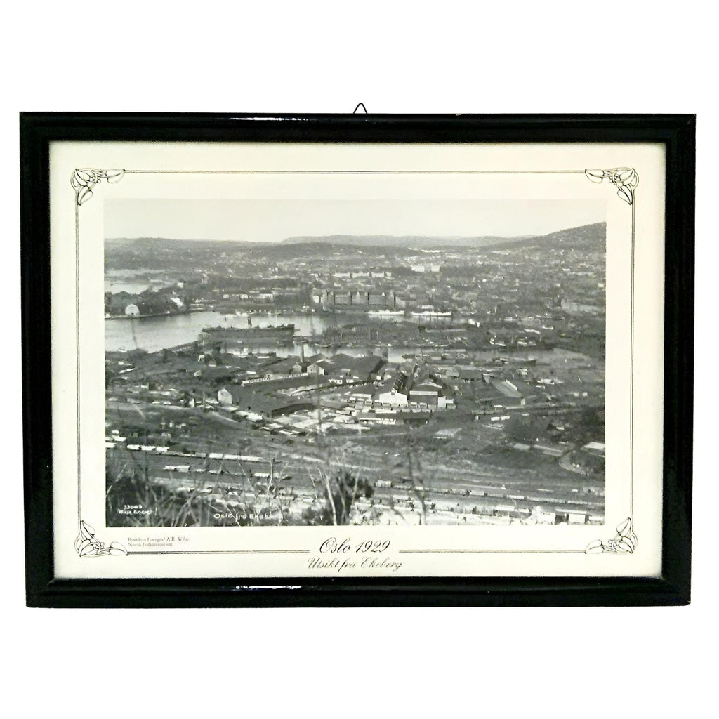 Κάδρο Oslo 1929 με Ασπρόμαυρη Φωτογραφία - vintage διακοσμητικό αντικείμενο IDEE