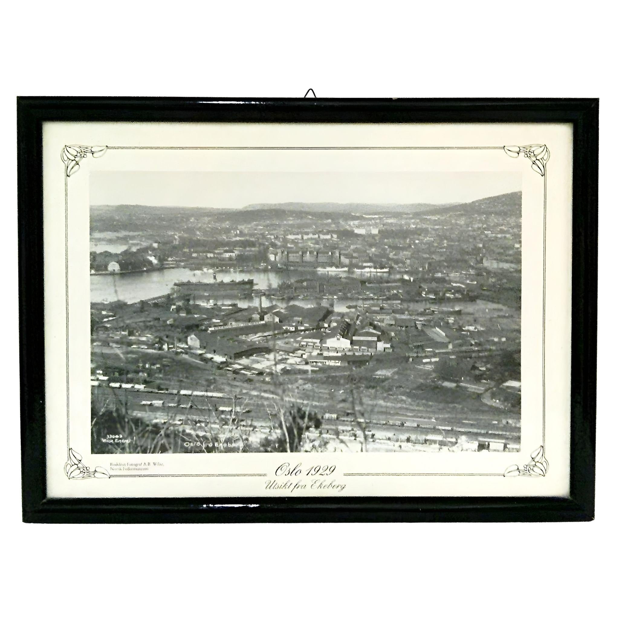Κάδρο Oslo 1929 με Ασπρόμαυρη Φωτογραφία - vintage διακοσμητικό αντικείμενο IDEE