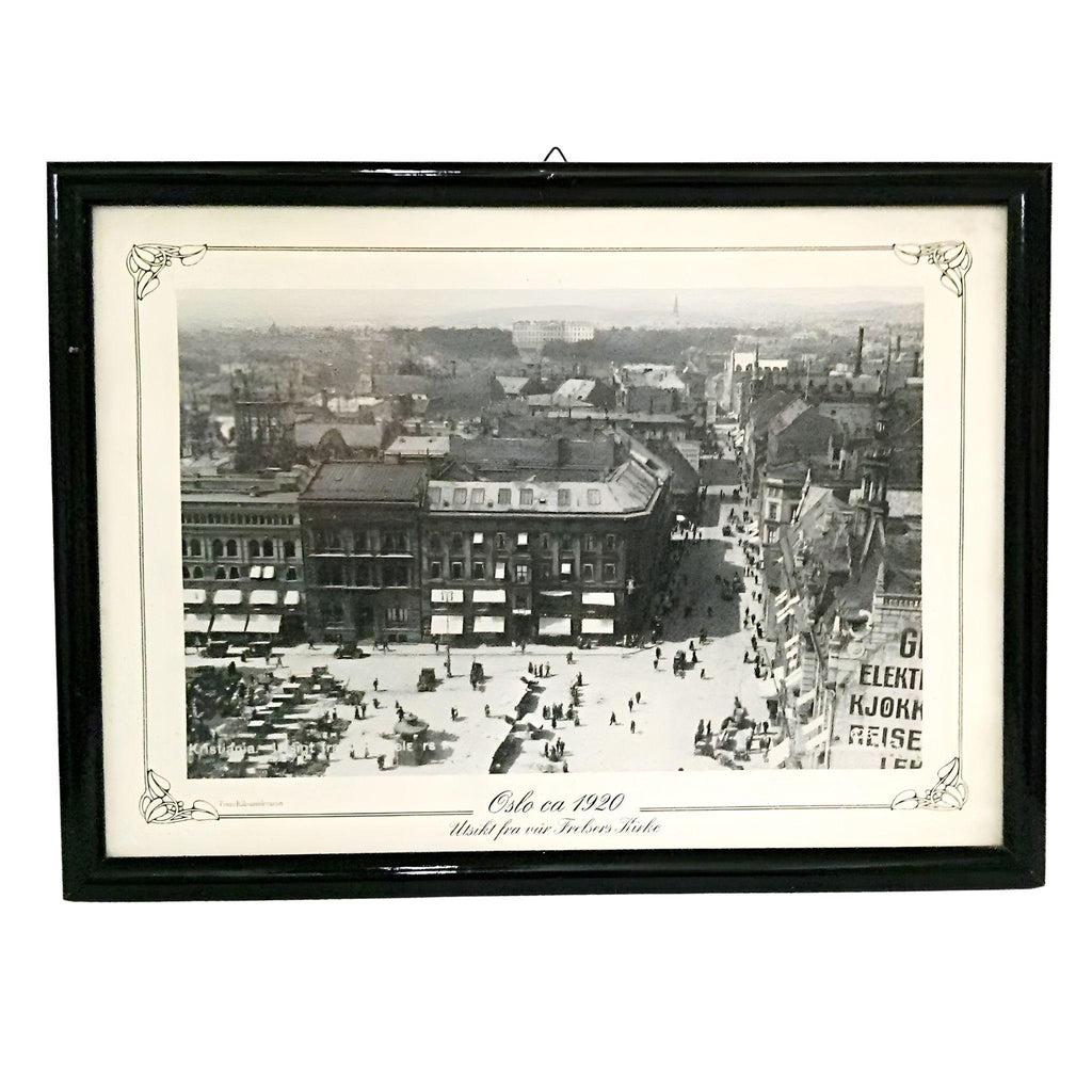 Κάδρο Oslo 1920 με Ασπρόμαυρη Φωτογραφία - vintage διακοσμητικό αντικείμενο IDEE