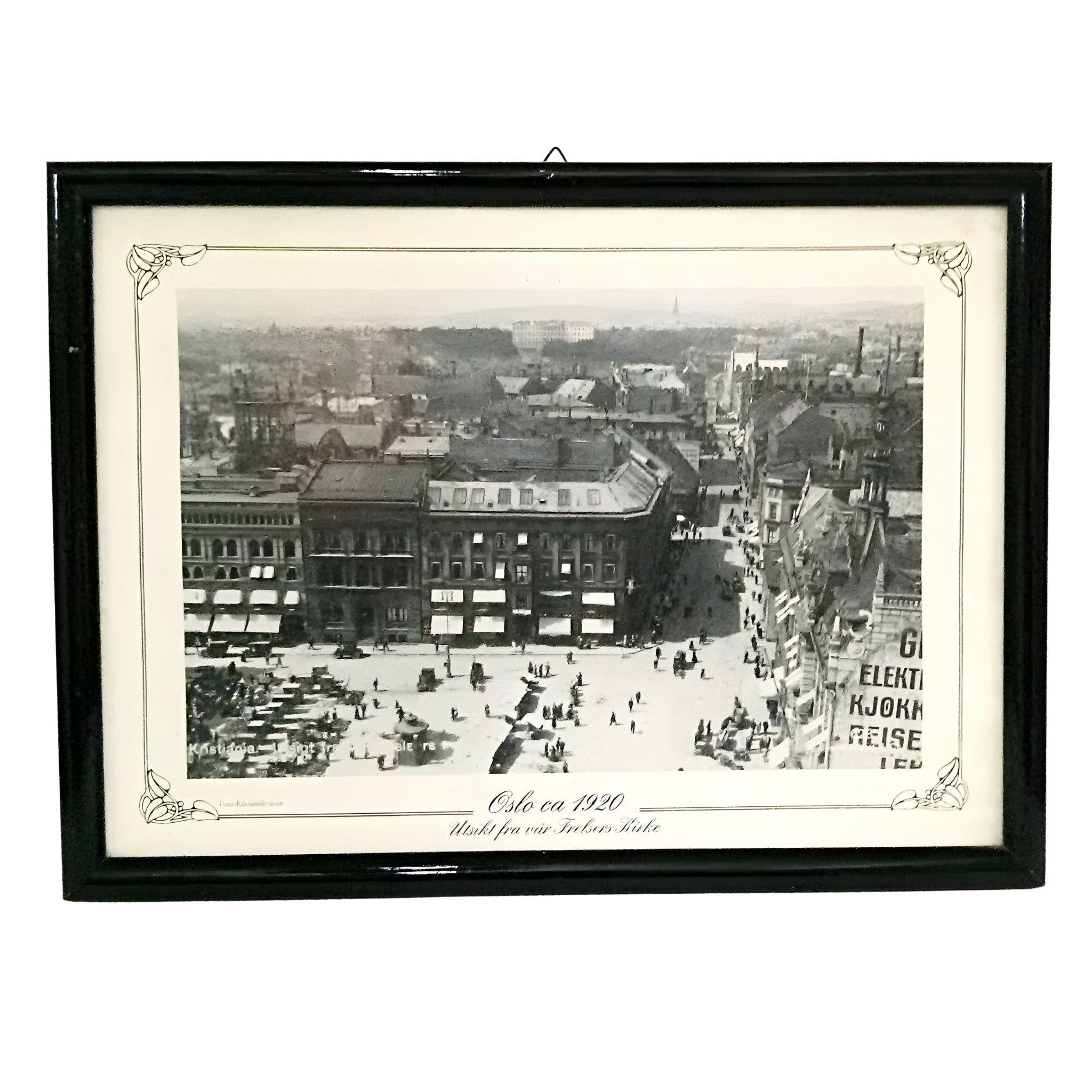 Κάδρο Oslo 1920 με Ασπρόμαυρη Φωτογραφία - vintage διακοσμητικό αντικείμενο IDEE