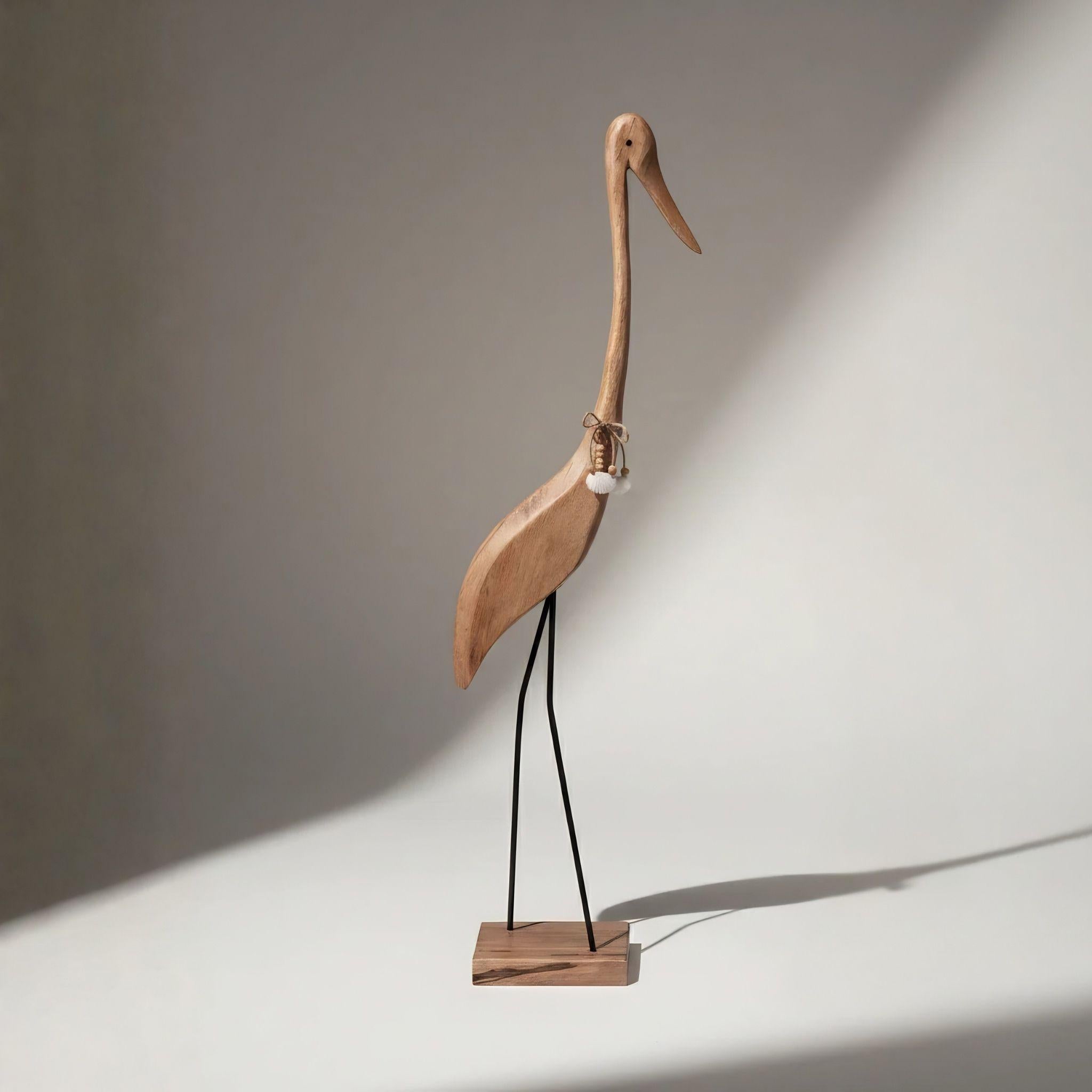 Διακοσμητικοί ερωδιοί από mango wood για boho chic διακόσμηση