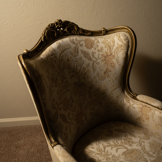 Πολυθρόνα μπερζέρα αντίκα χρυσό/μπεζ
