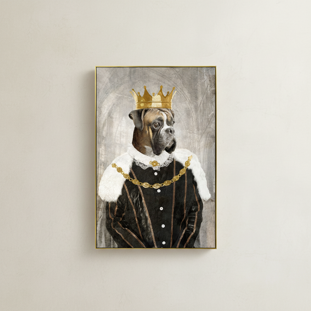 Πίνακας καμβάς σε κορνίζα "THE KING" για αγαπημένες φωτογραφίες