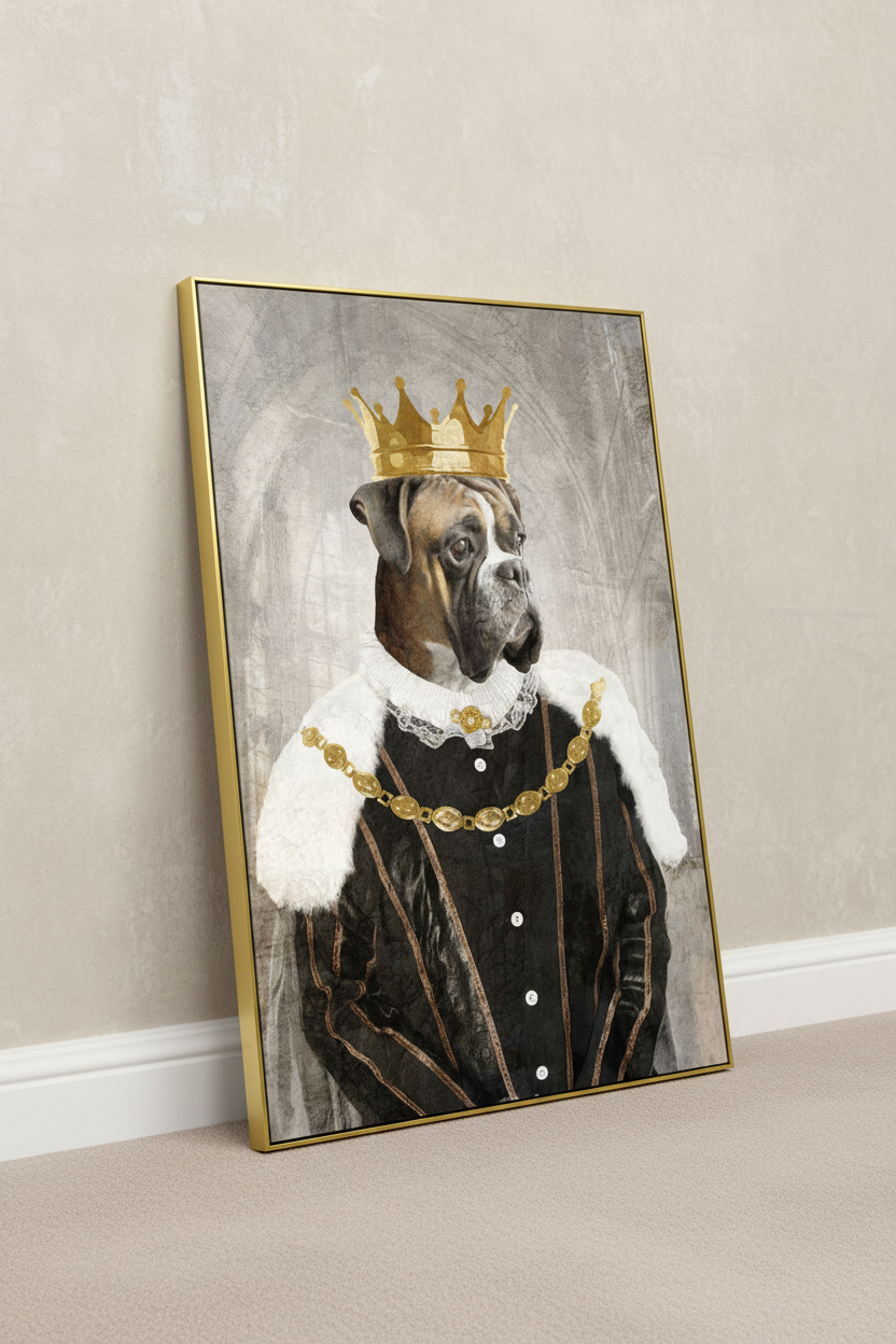 Πίνακας καμβάς σε κορνίζα "THE KING" για αγαπημένες φωτογραφίες