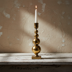 Μεταλλικό Κηροπήγιο σε Αντικέ Χρυσό για candle styling