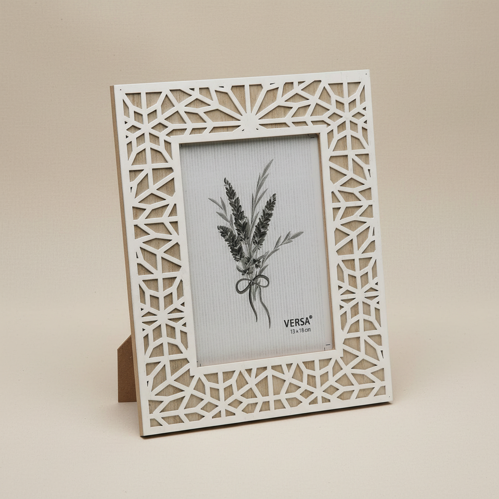 Κορνίζα ξύλινη με γεωμετρικό σχέδιο-VERSA-IDEE | Home & Living Concept Store
