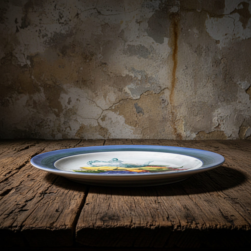 Μεγάλη Χειροποίητη Κεραμική Πιατέλα Achaia Ceramics 44 εκ. - vintage διακοσμητικό αντικείμενο IDEE