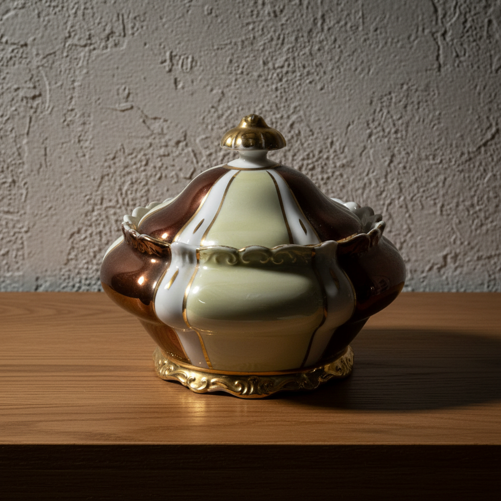 Συλλεκτικό μπωλ με καπάκι αντίκα-IDEE ANTIQUES-IDEE | Home & Living Concept Store