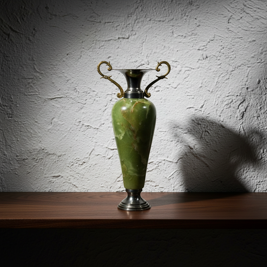 Αμφορέας διακοσμητικός αντίκα πράσινος όνυχας