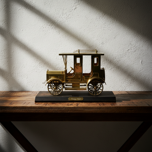 Διακοσμητική αντίκα "ταξί εποχής" σε ξύλινη βάση