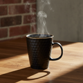 Κούπα Stoneware 425ml ανθρακί με σφυρήλατο φινίρισμα για διακόσμηση σπιτιού