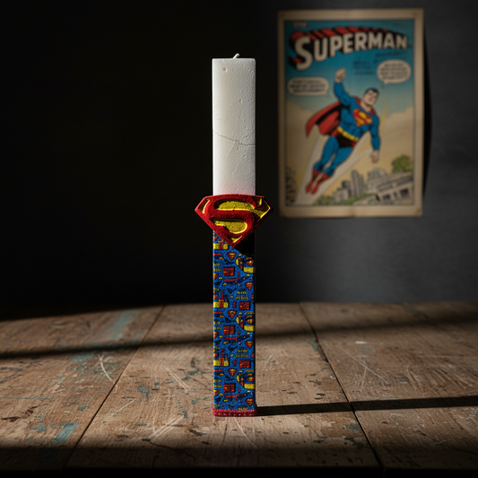 Λαμπάδα χειροποίητη "Superman"-LAFOTOU-IDEE | Home & Living Concept Store