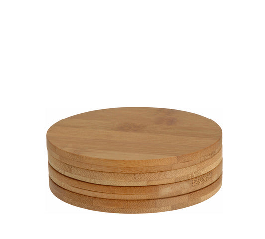 Σουβέρ στρογγυλά bamboo σετ4