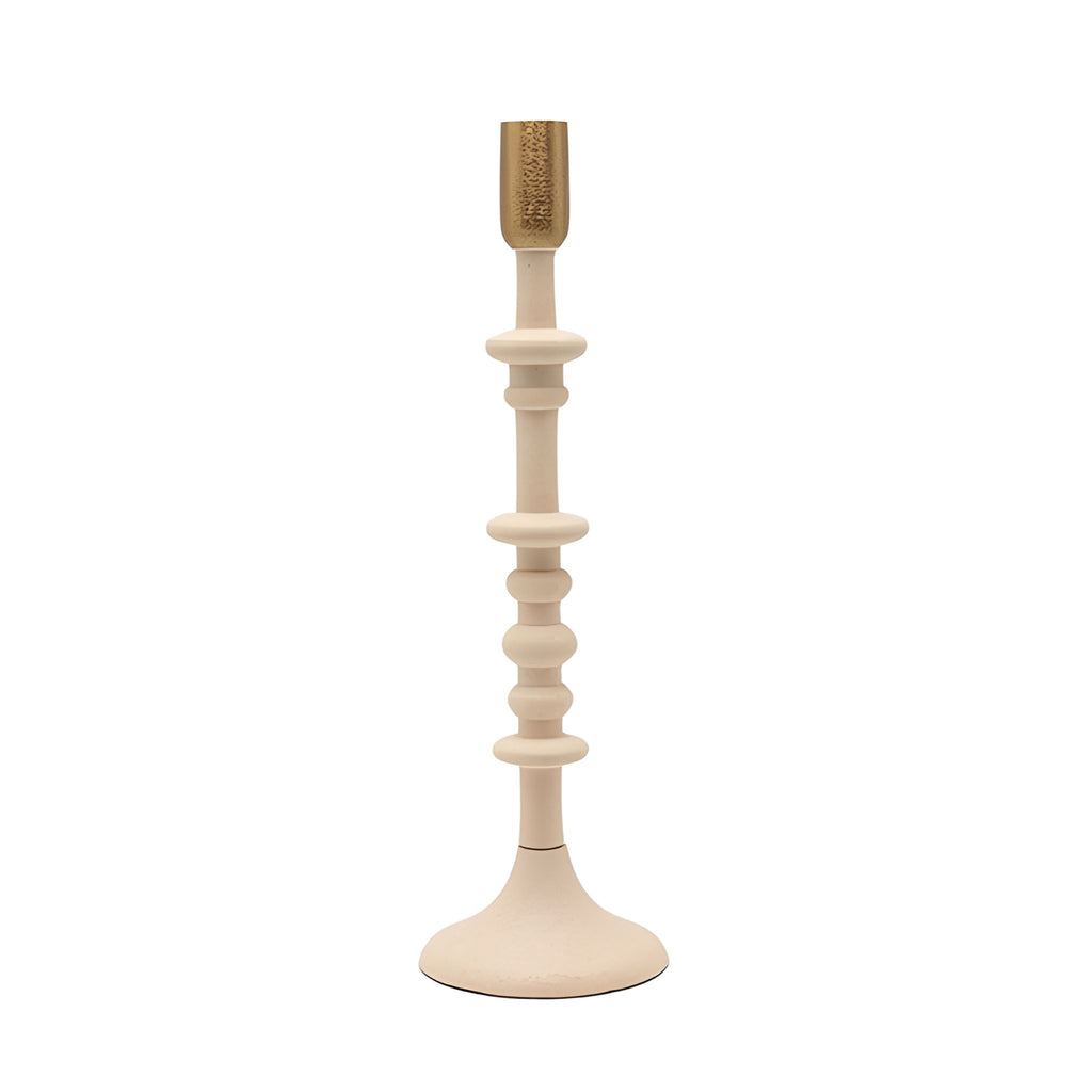 Κηροπήγιο Μπεζ-Χρυσό για candle styling