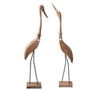 Διακοσμητικοί ερωδιοί από mango wood για boho chic διακόσμηση
