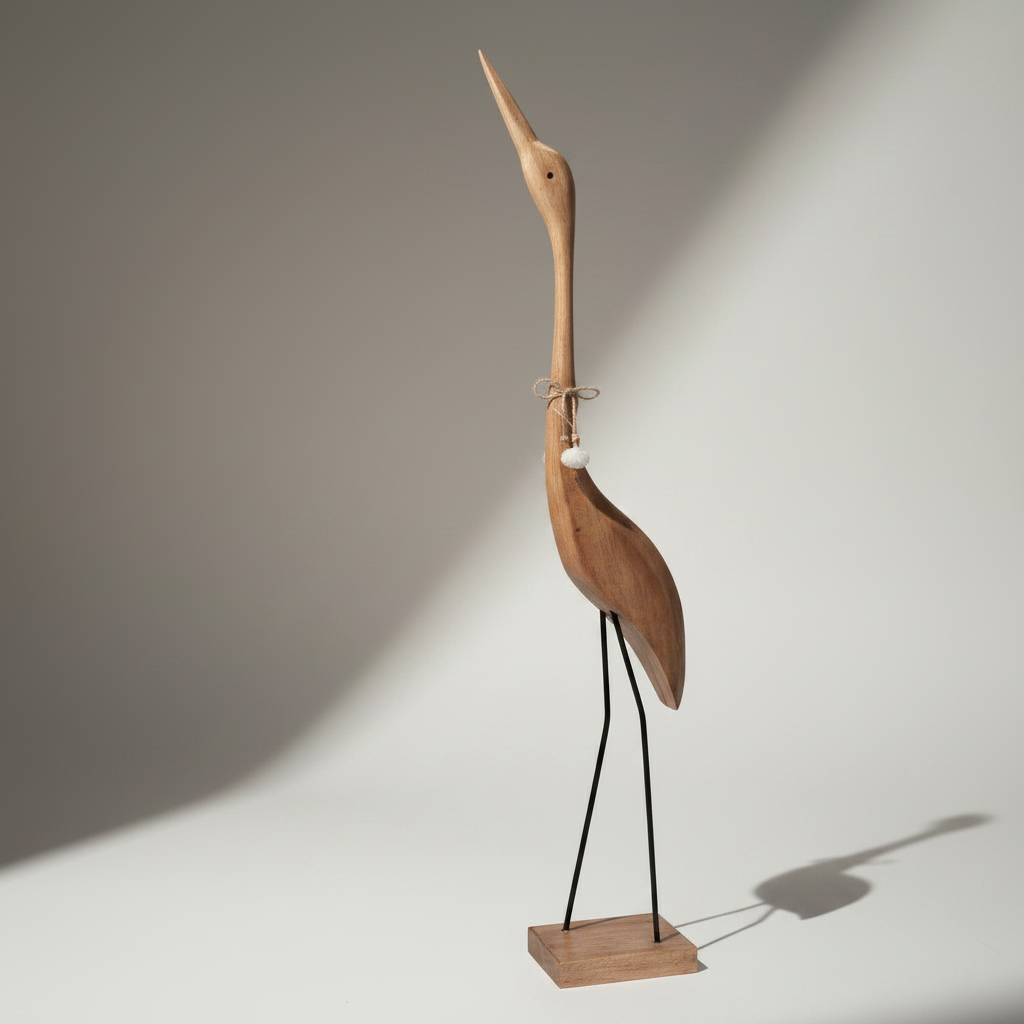 Διακοσμητικοί ερωδιοί από mango wood για boho chic διακόσμηση