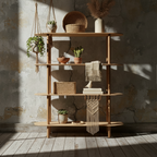 Οβάλ Ραφιέρα από Φυσικό Ξύλο σε curated home styling