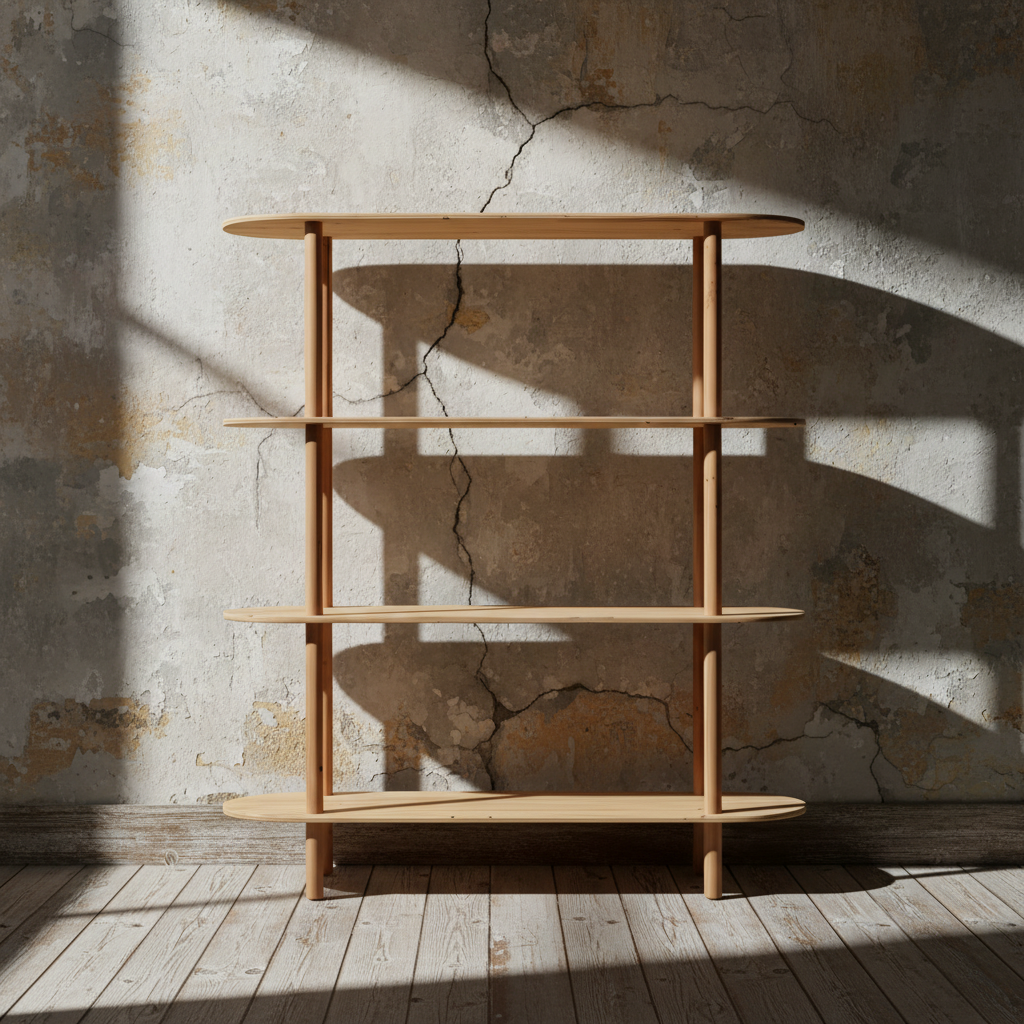 Οβάλ Ραφιέρα από Φυσικό Ξύλο σε curated home styling
