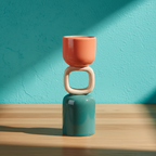 Κεραμικό Κηροπήγιο σε 3 Χρώματα για candle styling