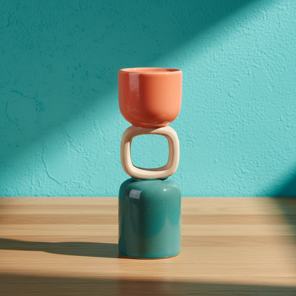 Κεραμικό Κηροπήγιο σε 3 Χρώματα για candle styling