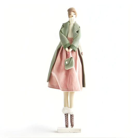 Φιγούρα κυρία με ροζ φόρεμα