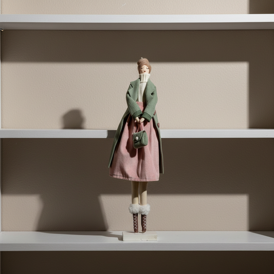 Φιγούρα κυρία με ροζ φόρεμα