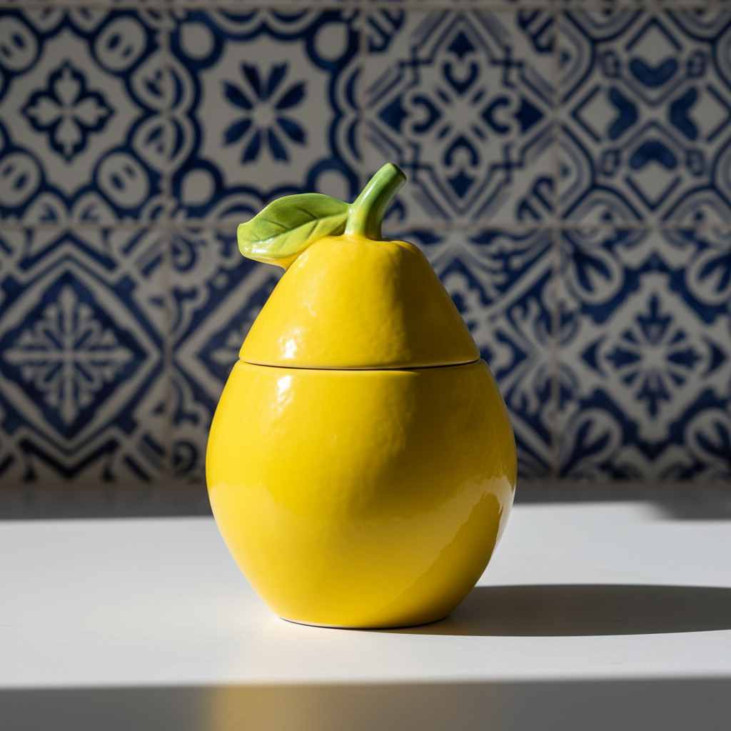 Κεραμικό Διακοσμητικό Δοχείο Λεμόνι σε curated home styling