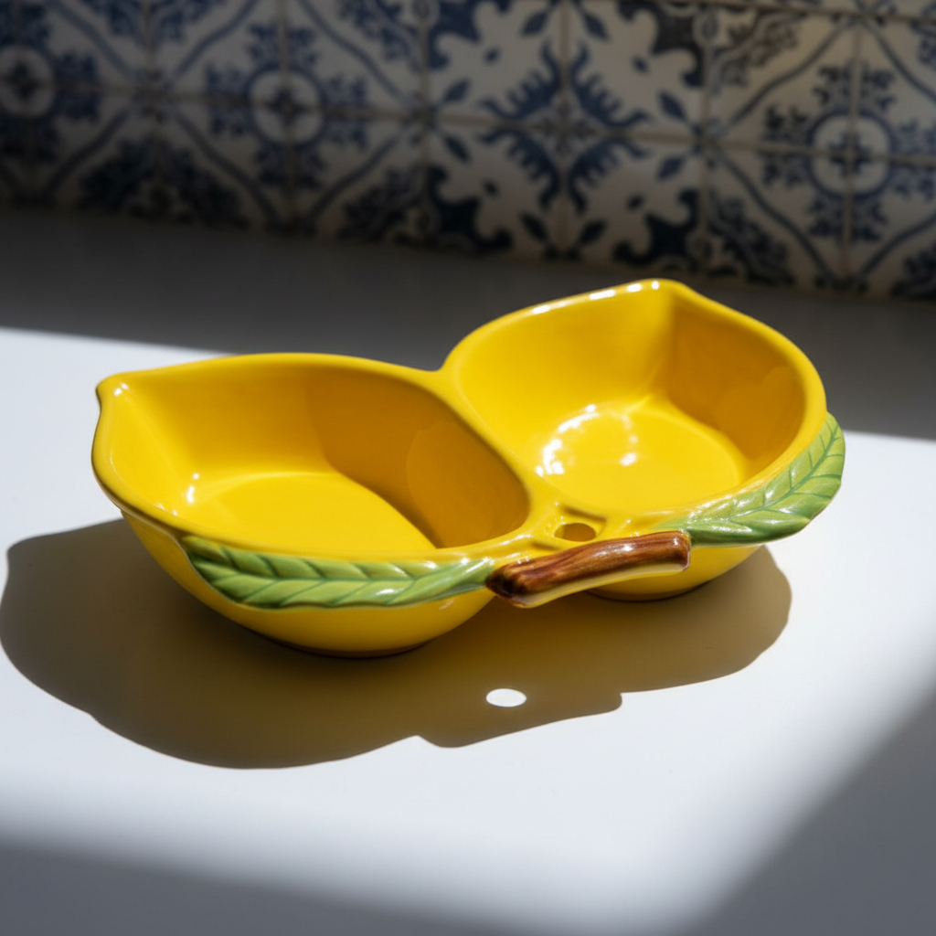 Κεραμική Διακοσμητική Πιατέλα Λεμόνι σε curated home styling