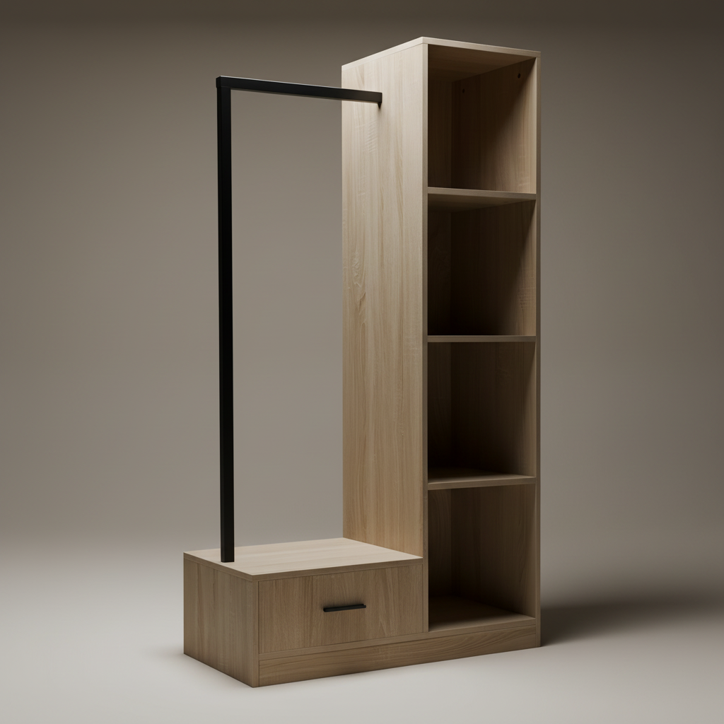 Έπιπλο εισόδου mdf σε φυσική απόχρωση