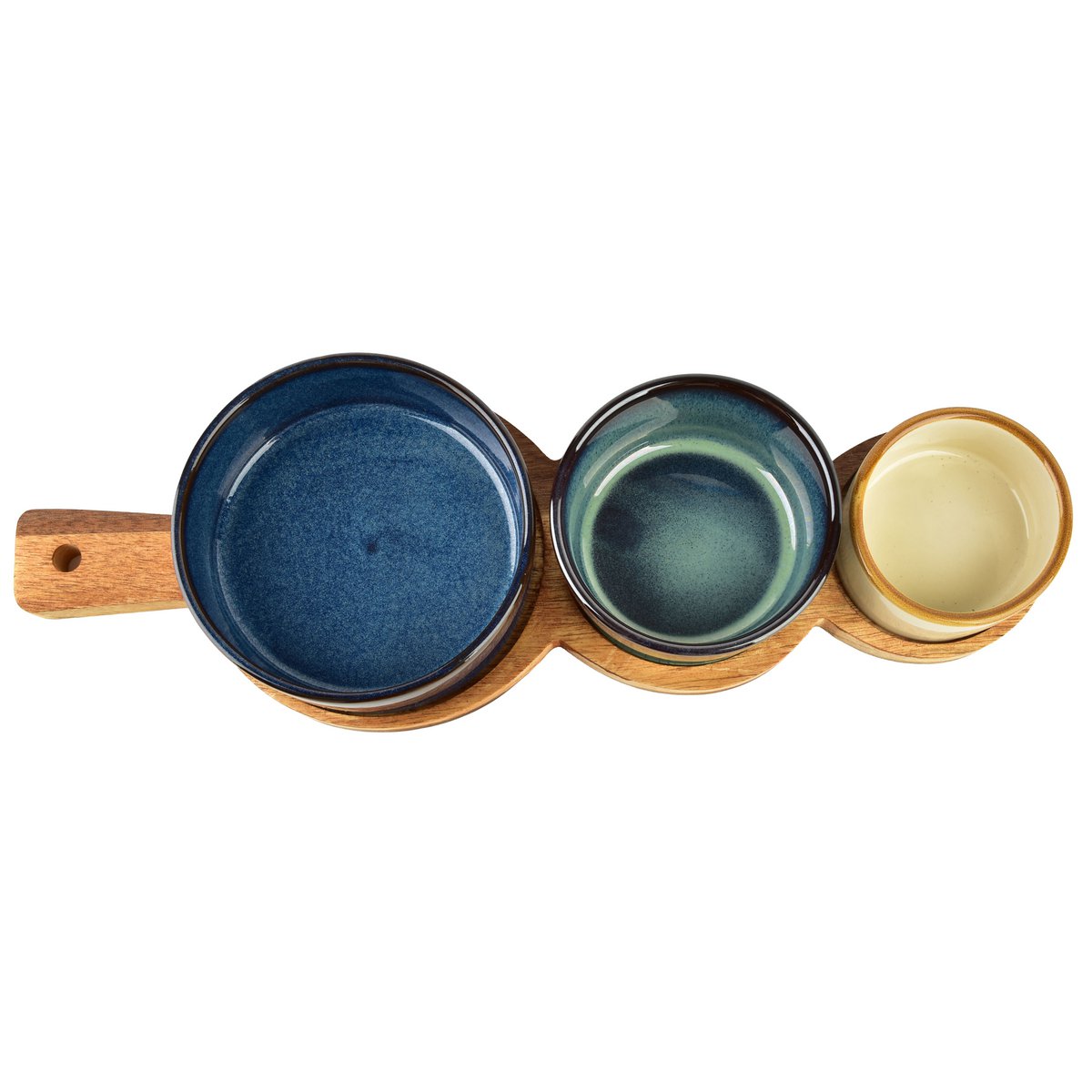 Σετ σερβιρίσματος Allesken με 3 μπολ και ξύλινο δίσκο για table styling - λεπτομέρεια προϊόντος