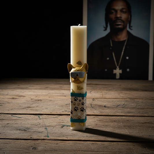 Λαμπάδα χειροποίητη "Snoop Dog"-LAFOTOU-IDEE | Home & Living Concept Store