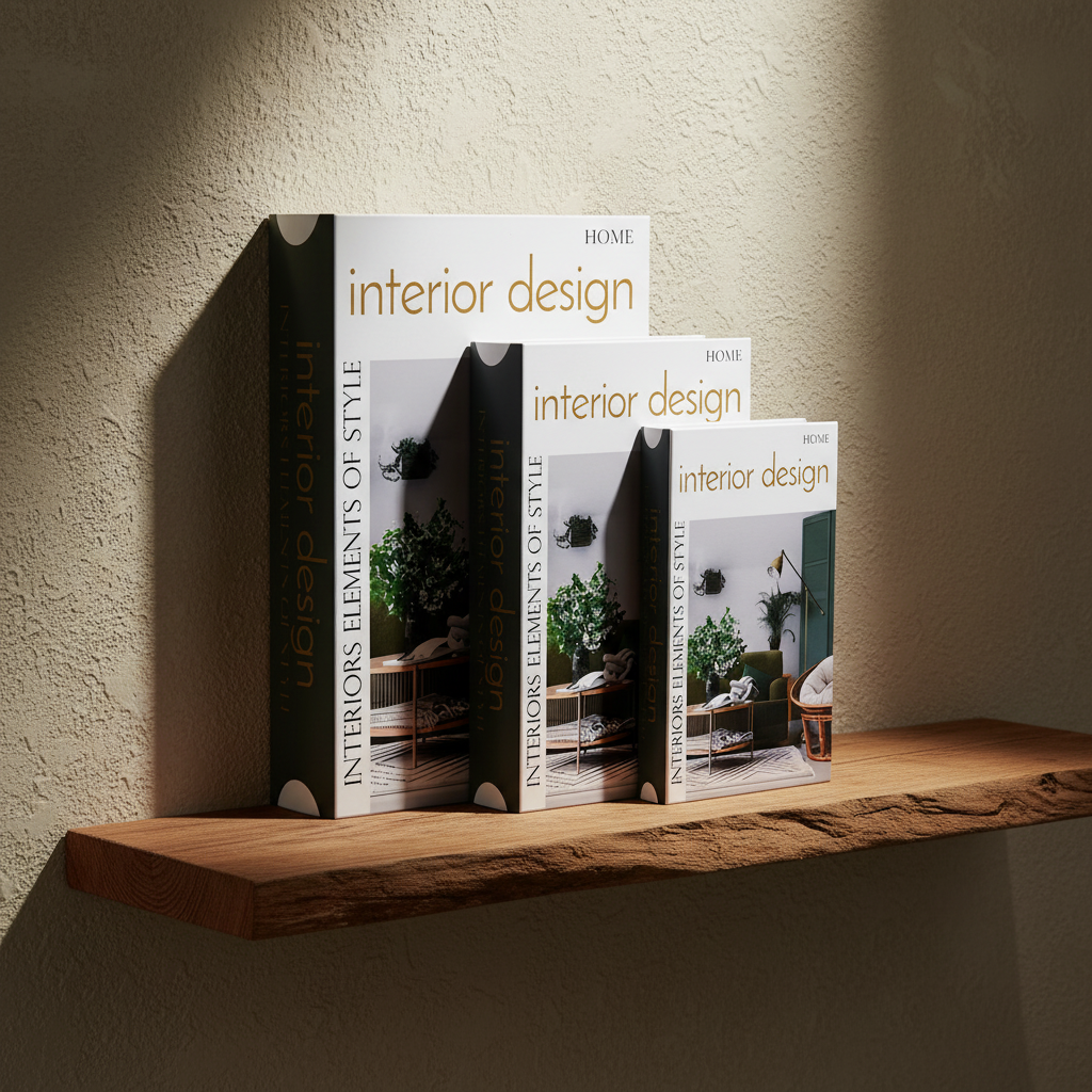 Κουτιά Βιβλία “Interior Design” Σετ 3 σε curated home styling