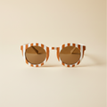 Παιδικά γυαλιά ηλίου UV400 σε ριγέ beige και camel απόχρωση