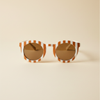 Παιδικά γυαλιά ηλίου UV400 σε ριγέ beige και camel απόχρωση