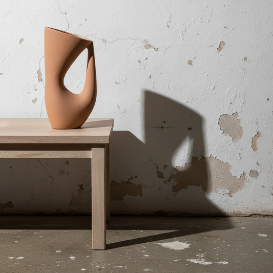 Βάζο κεραμικό καφέ