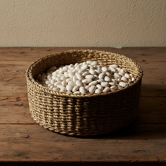 Καλάθι στρογγυλό από λυγαριά