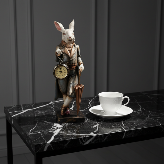 Διακοσμητικός λαγός μπαρόκ με ρολόι