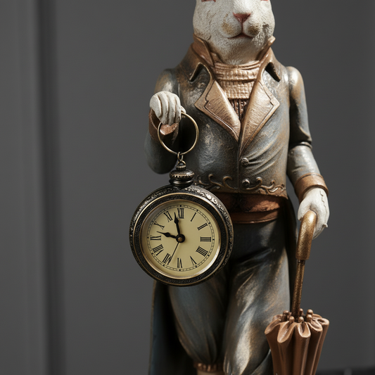 Διακοσμητικός λαγός μπαρόκ με ρολόι