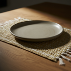 Ψάθινο Σουπλά με Κρόσσια για table setting