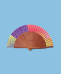 Βεντάλια Sunglow 23 cm σε μωβ, κίτρινες και κοραλί αποχρώσεις