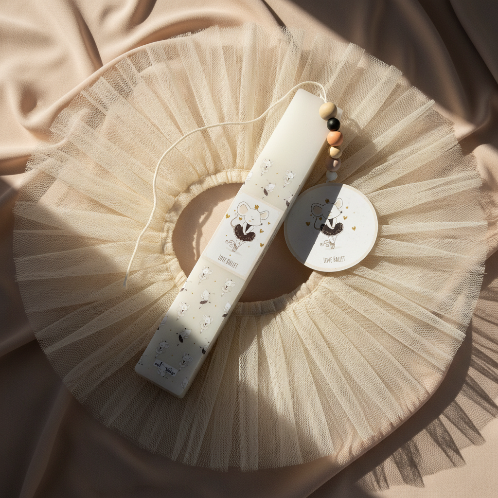 Λαμπάδα χειροποίητη "Love Ballet"-LAFOTOU-IDEE | Home & Living Concept Store
