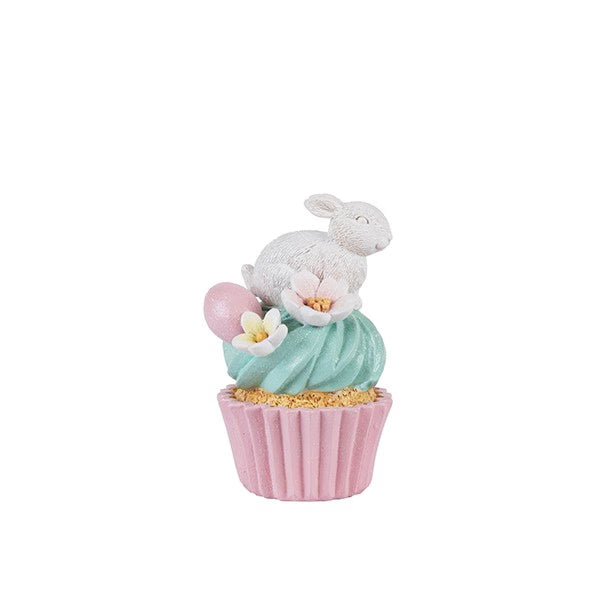 Πασχαλινός Λαγός σε Cupcake σε λευκό, ροζ - λεπτομέρεια προϊόντος